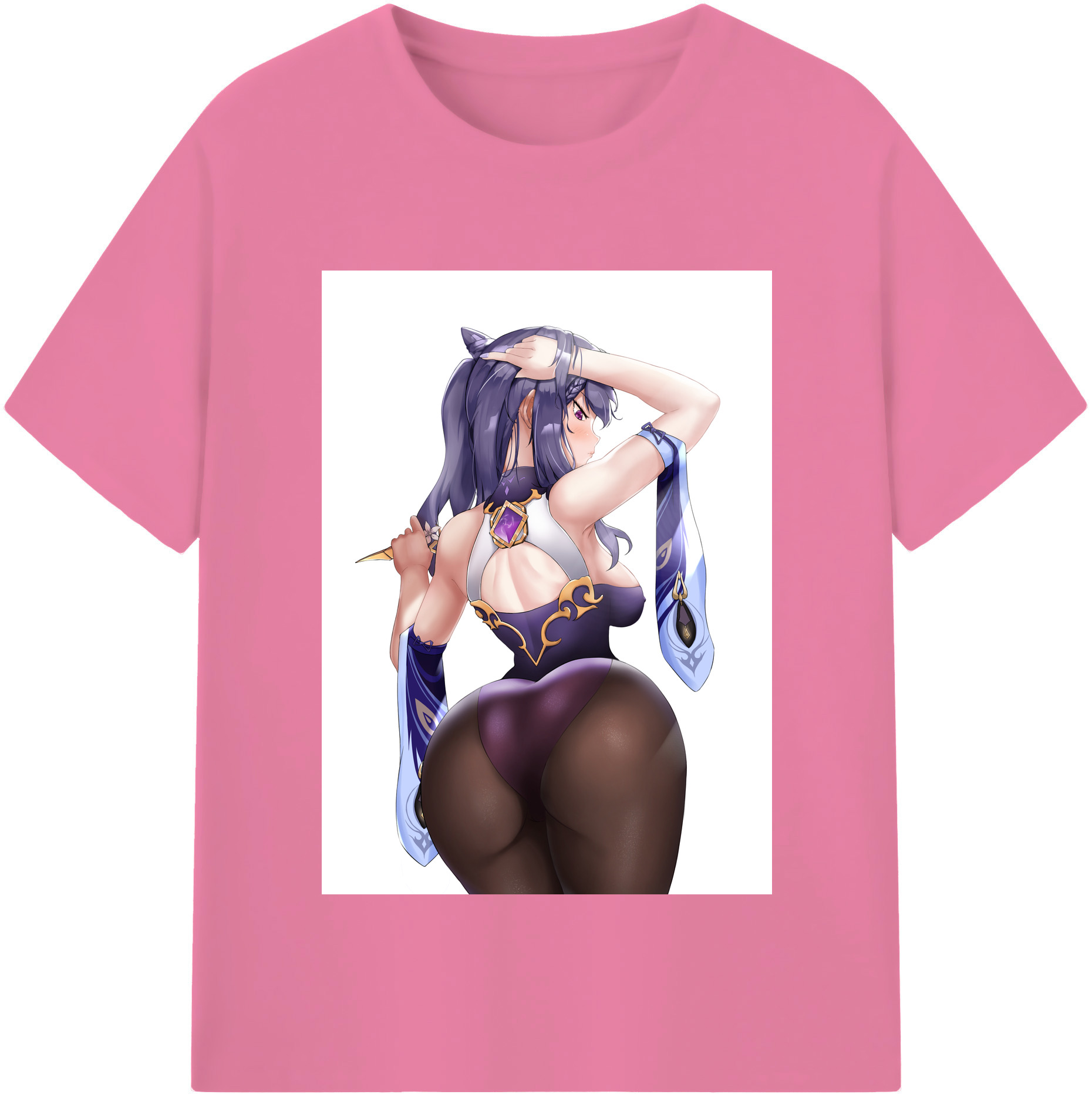 げんし神 刻晴 こくせい genshin Kokusei 綿100％半袖Tシャツ（フロントプリント）